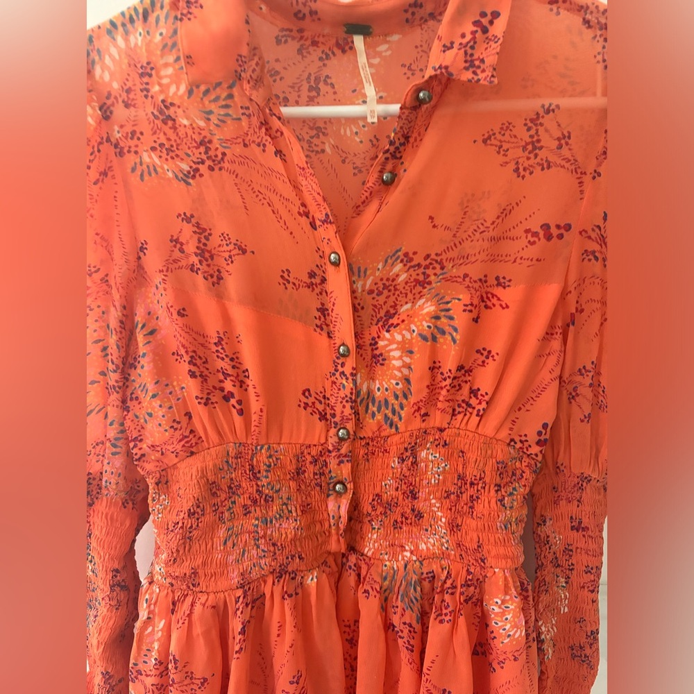 Free People orange dress size XS - Picture 6 of 11